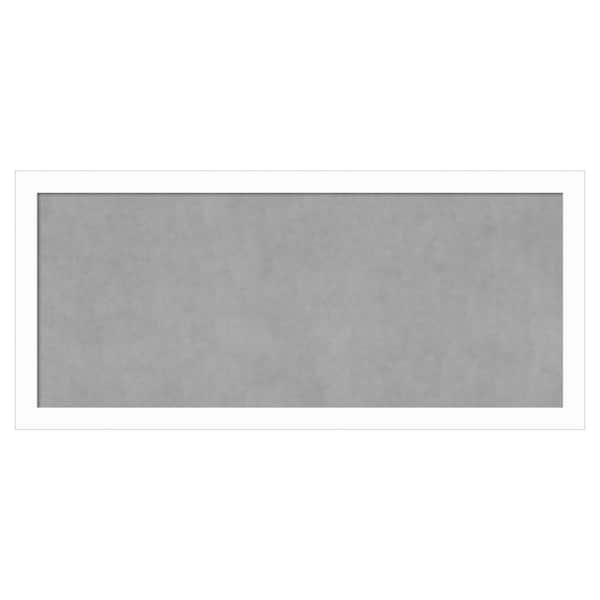 Amanti Art Basic White Narrow 51 in. x 23 in. Framed Magnetic Board
