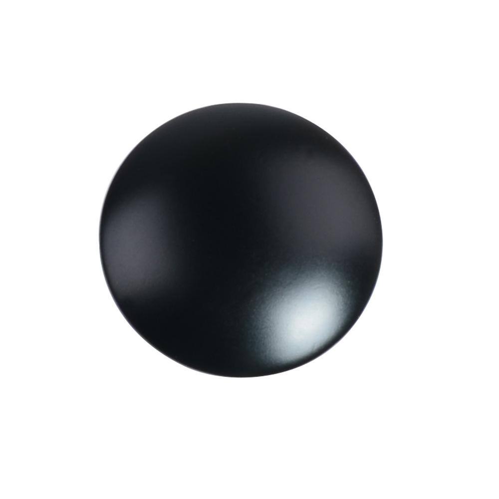 Flat Black Modern Round Cabinet Knob 25-Pack