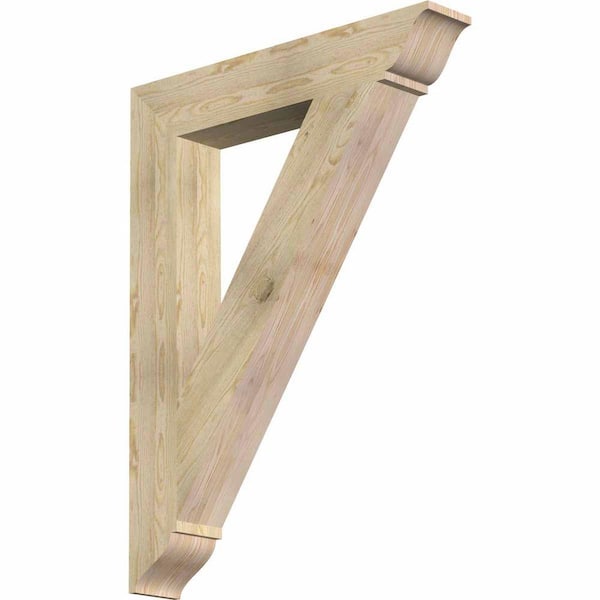 Ekena Millwork 6 in. x 48 in. x 36 in. Douglas Fir Traditional Rough Sawn Bracket