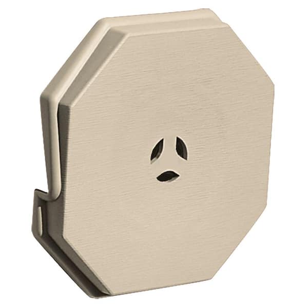 Builders Edge 6.625 in. x 6.625 in. #049 Almond Surface Mounting Block