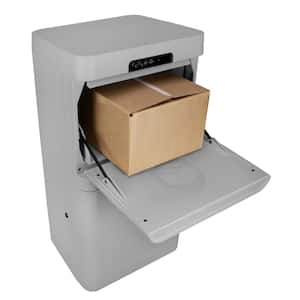 Gray Floor Mount Smart Parcel Security Mailbox