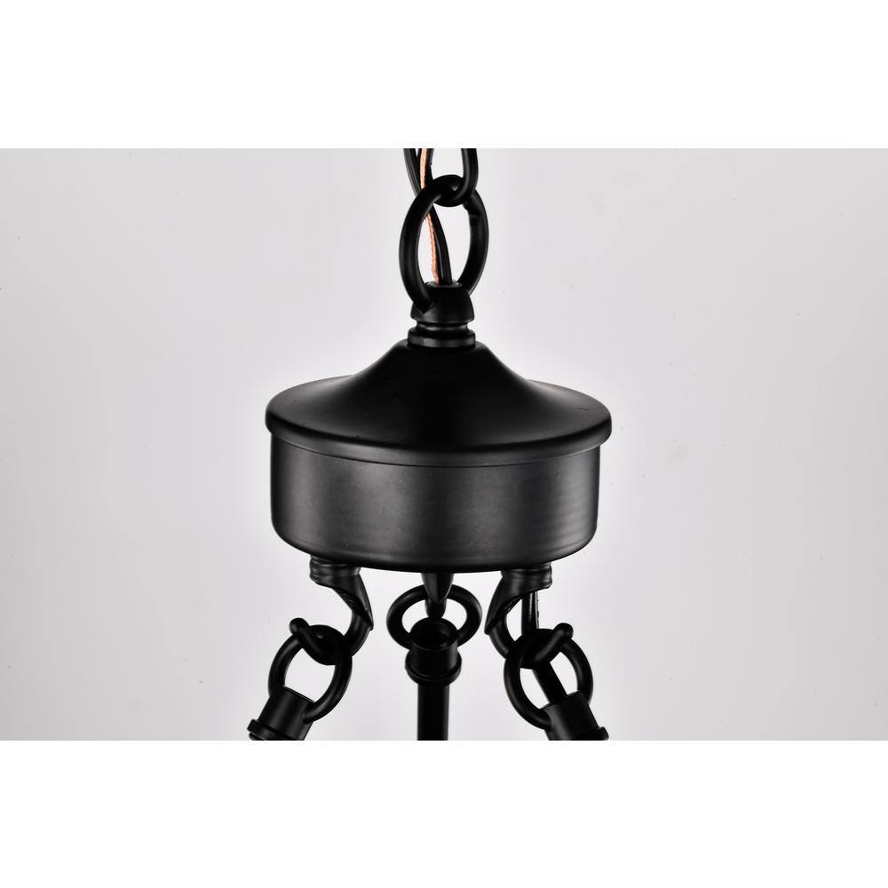 Rustic Farmhouse 6-Light Wagon Wheel Chandelier with Vintage Wood & Black Detail
