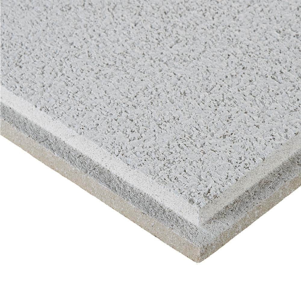 White Medium-Textured Mineral Fiber Ceiling Tile 24" x 24"