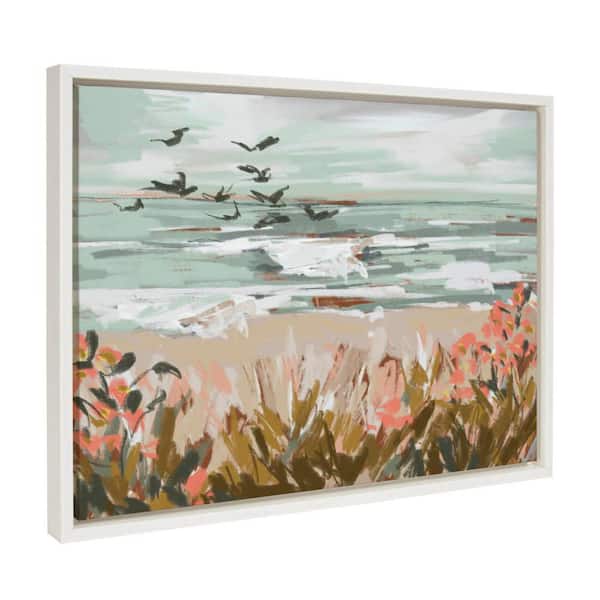Sylvie "Landscape 09 Beach" by Annie Quigley White Framed Art Print 24 in. x 18 in.
