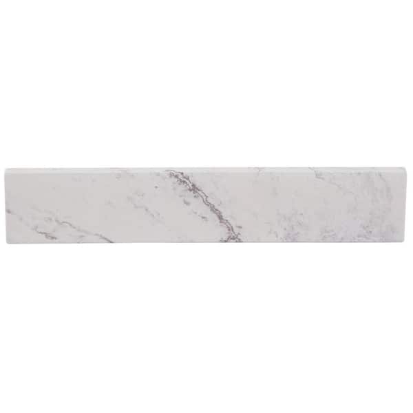 Home Decorators Collection 18 in. W Cultured Marble Vanity Sidesplash in Lunar
