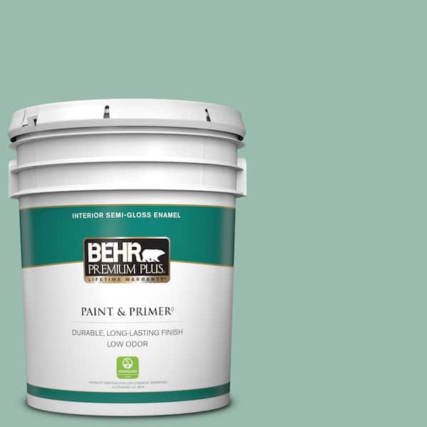 BEHR PREMIUM PLUS 5 gal. #M430-4 Sunstone Semi-Gloss Enamel Low Odor Interior Paint & Primer