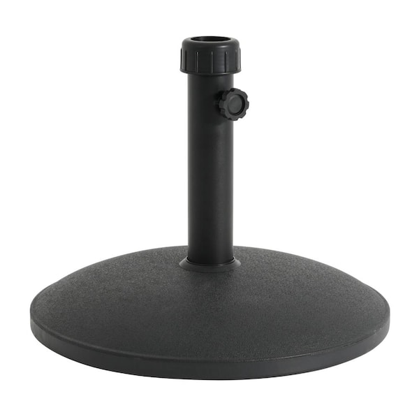 35 lbs Round Black Concrete & Resin Outdoor Patio Umbrella Base Stand