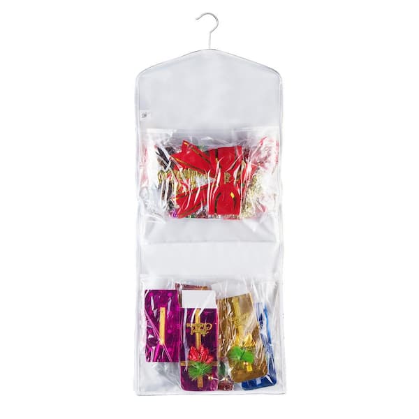 Double Sided Hanging Gift Wrap Organizer, Wrapping Paper Gift Bag