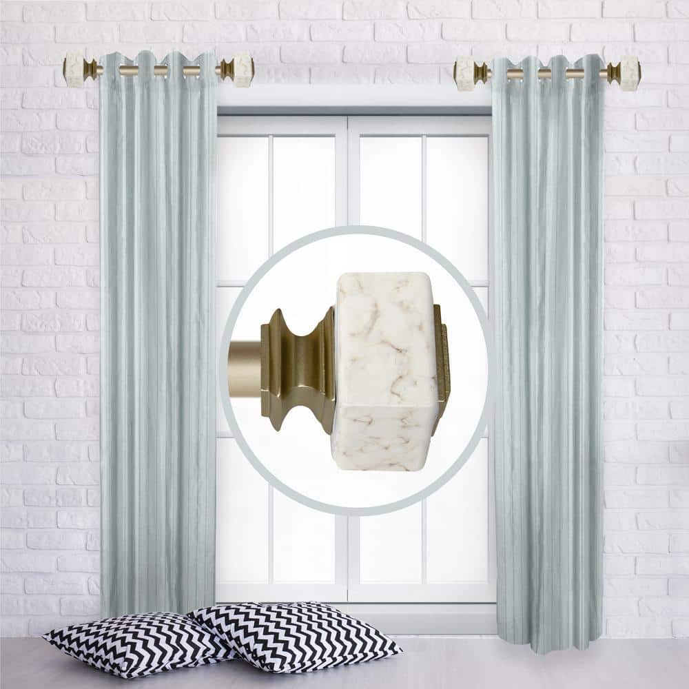 Sello 1 dia. Curtain Rod 12-20 inch long (Set of 2) - Light Gold