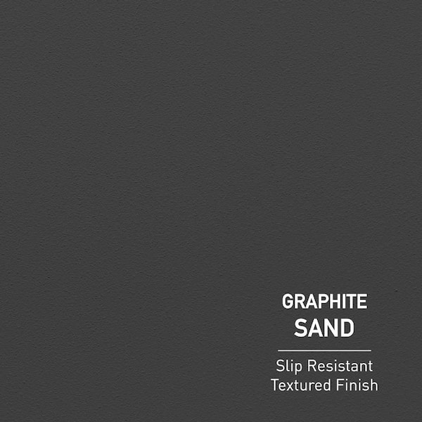 32 in. W x 60 in. L x 1.125 in. H Alcove Solid Composite Stone Shower Pan Base with L/R Drain in Graphite Sand