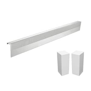 Basic Series 5 ft. Galvanized Steel Easy Slip-On Baseboard Heater Cover, Left and Right Endcaps [1] Cover, [2] Endcaps