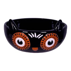 Halloween Cat-Shaped Ceramic Bowl