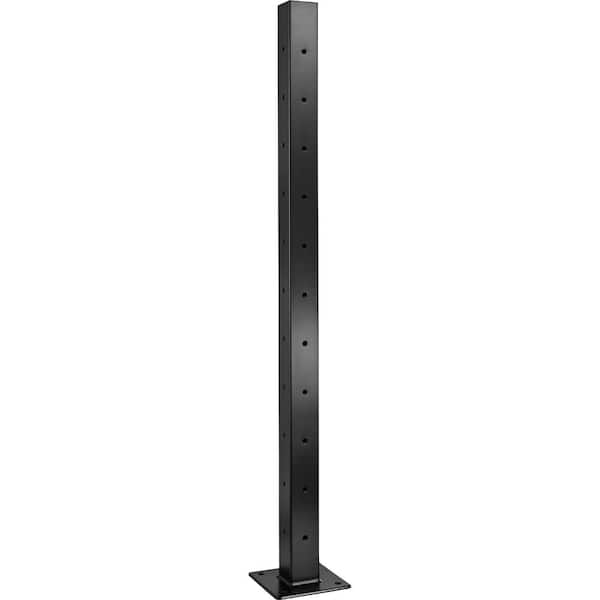 CityPost Deck Corner Post: 42 in. Base Mount: Black