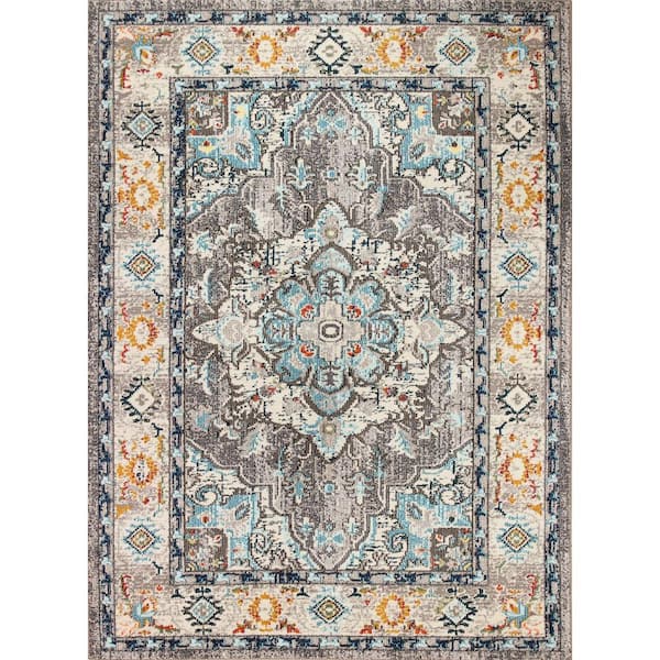 BASHIAN Dakota Beige 8 ft. x 10 ft. (7'6" x 9'6") Geometric Transitional Area Rug