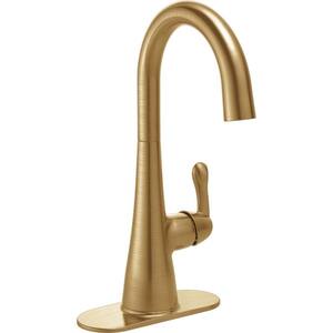 Traditional Single-Handle Bar Faucet in Champagne Bronze