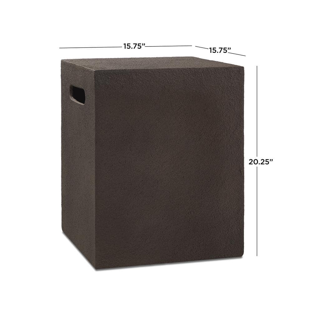 Baltic Kodiak Brown Steel Propane Tank Cover Side Table