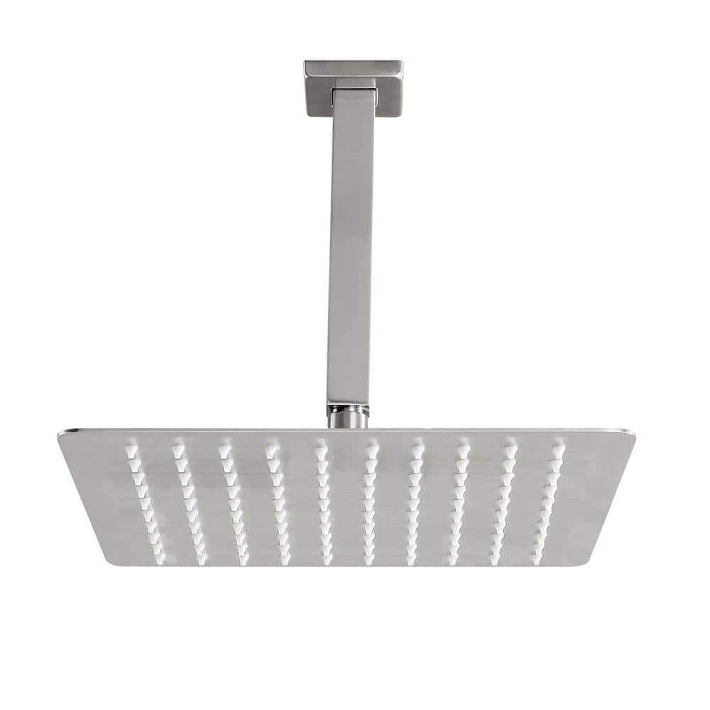 1-Spray Pattern/2.5 GPM 12 in. Ceiling Mount Rain Fixed Shower Head, High P