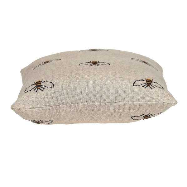 HomeRoots Jordan Beige Geometric Cotton 4 in. x 20 in. Throw Pillow