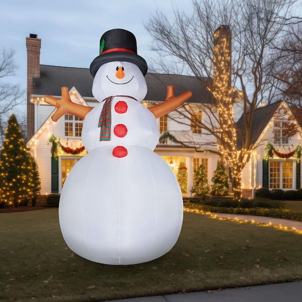 20 ft. Jolly Snowman Christmas Inflatable with Lights