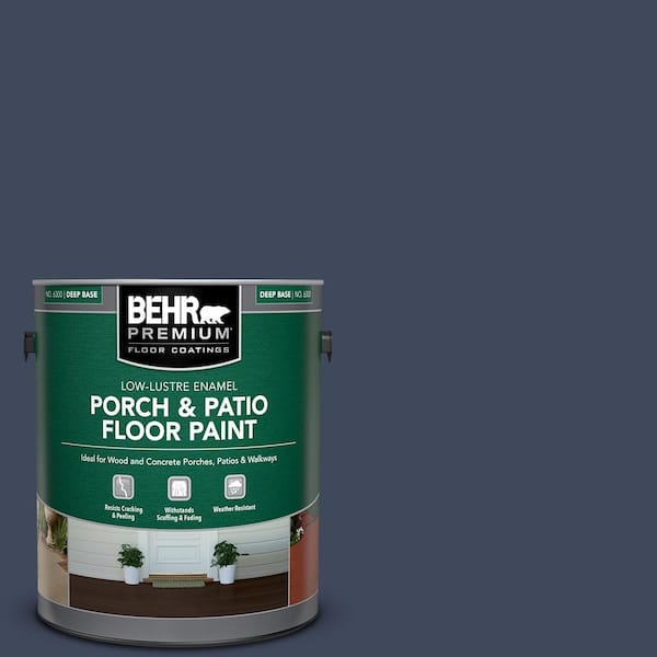 BEHR PREMIUM 1 gal. #S530-7 Dark Navy Low-Lustre Enamel Interior/Exterior Porch and Patio Floor Paint