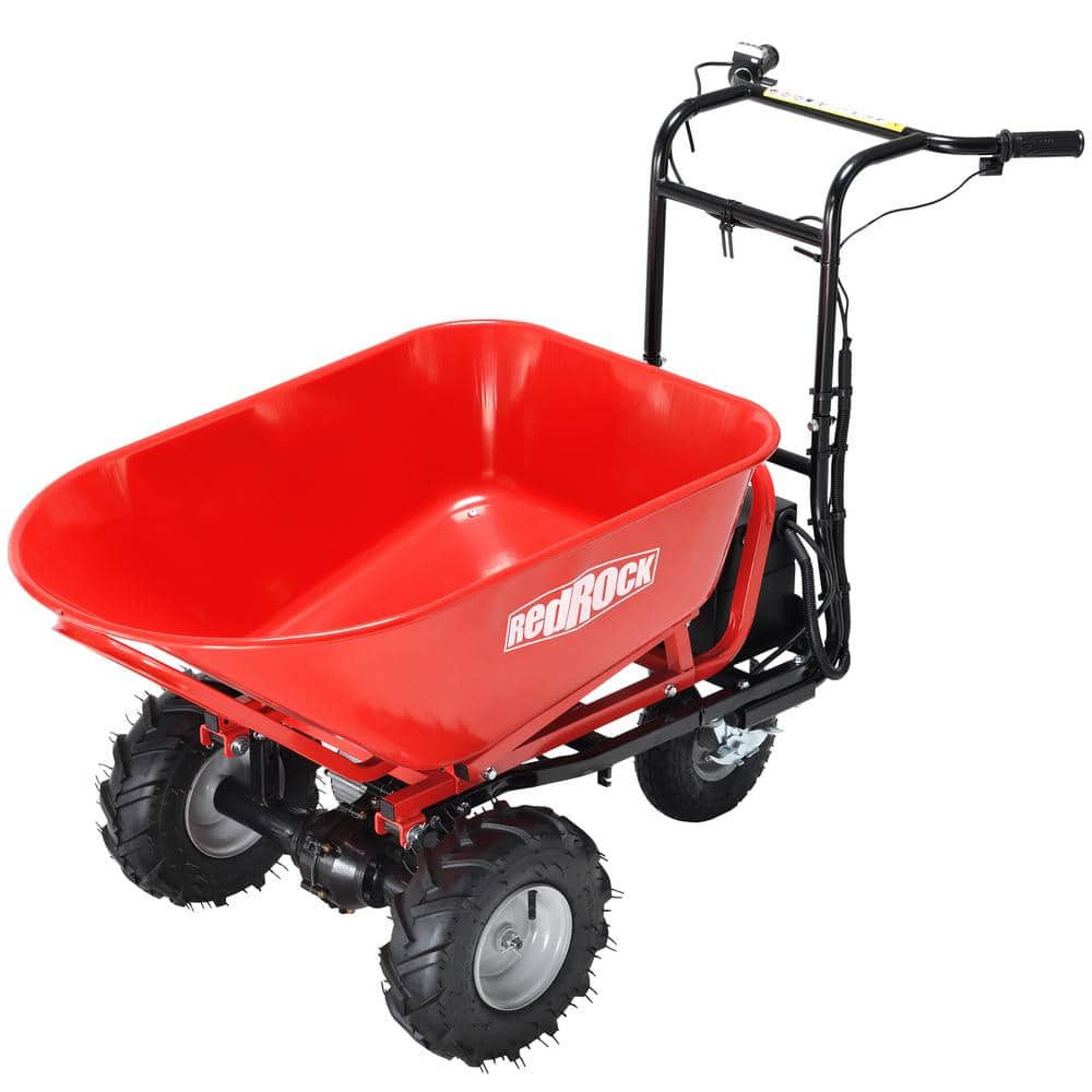 Outdoor Wheelbarrow Cart Electric Powered Cart 48V28Ah 500W Capacity 500lbs