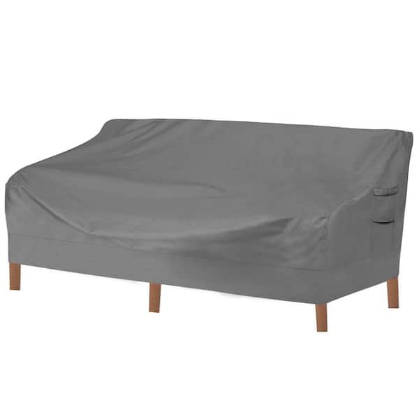 Angel Sar 104 in. W x 40 in. D x 35 in. H Gray 100% Waterproof Patio 3-Seater Sofa Cover with Air Vent and Handle