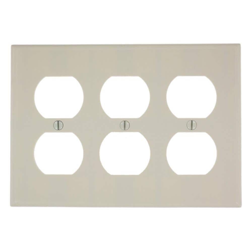 3-Gang Light Almond Duplex Outlet/Receptacle Plastic Standard Wall Plate (1-Pack) 78030 price history on PriceWatchPro