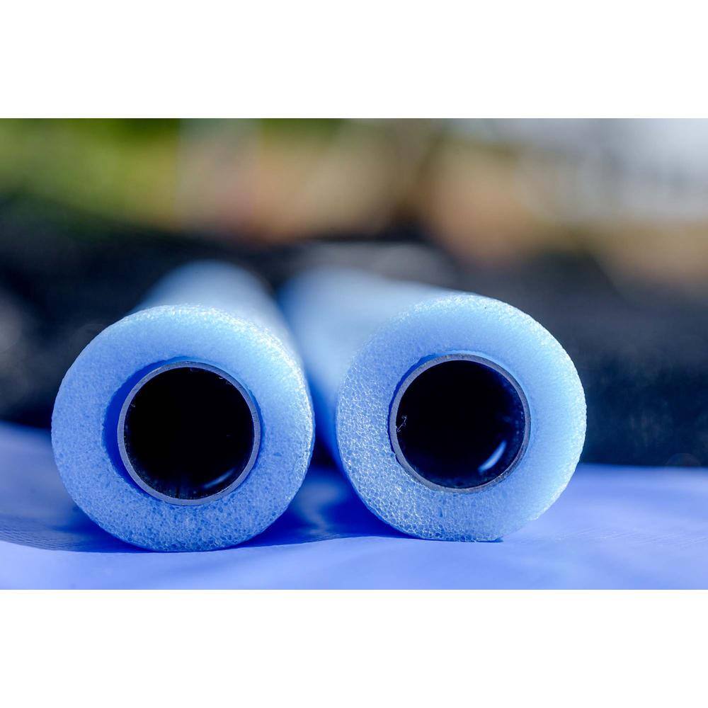 14 ft Blue Round Outdoor Trampoline with Enclosure Net and Ladder