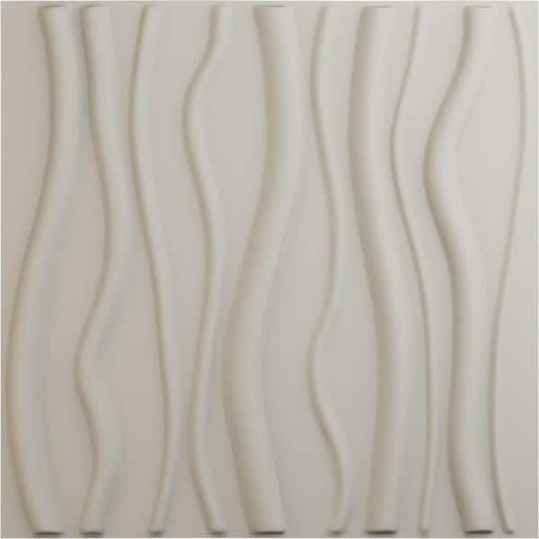 Ekena Millwork 19 5/8 in. x 19 5/8 in. Jackson EnduraWall Decorative 3D Wall Panel, Satin Blossom White (12-Pack for 32.04 Sq. Ft.)