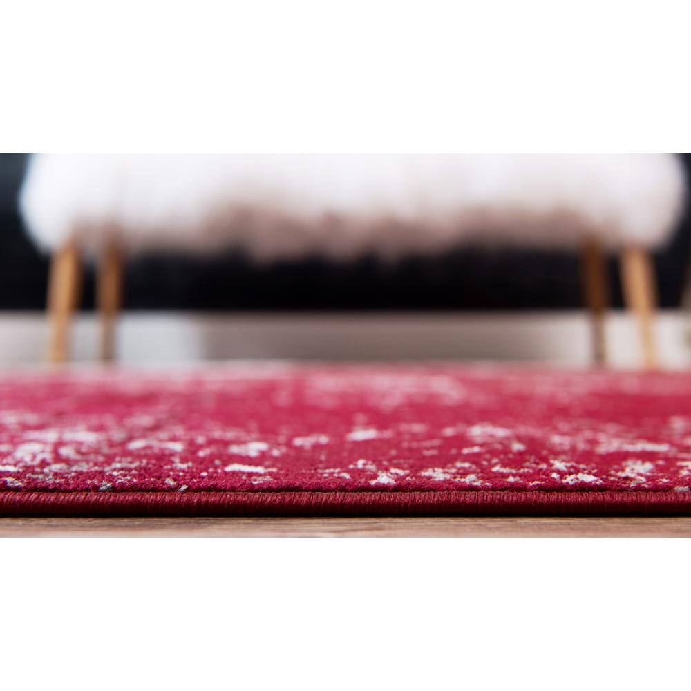 Chic Burgundy Synthetic 9' x 12' Rectangular Indoor Rug