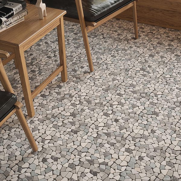 RIU 大理石　flower&marble onp Rosso Marquina Polished Marble Hex Wall and Floor Tile - 5