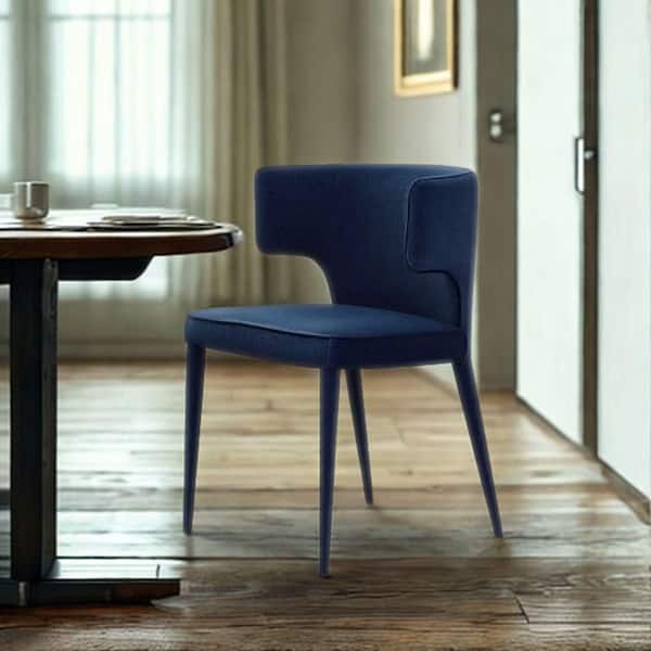 Lucero Modern Blue Velvet Dining Chair