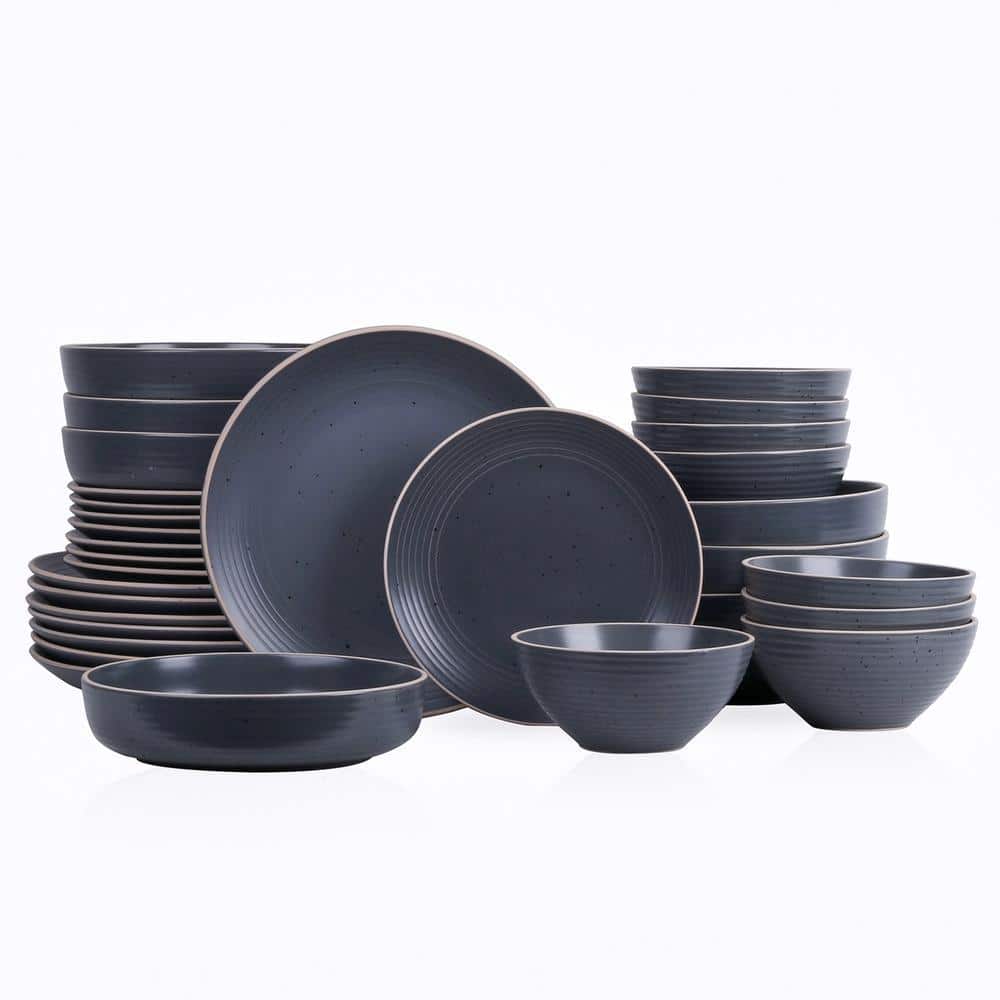LAUREN MANGOOGIAN チャコール グレー 定価86900円 STONE LAIN Lauren 32-Piece Charcoal Stoneware Dinnerware Set