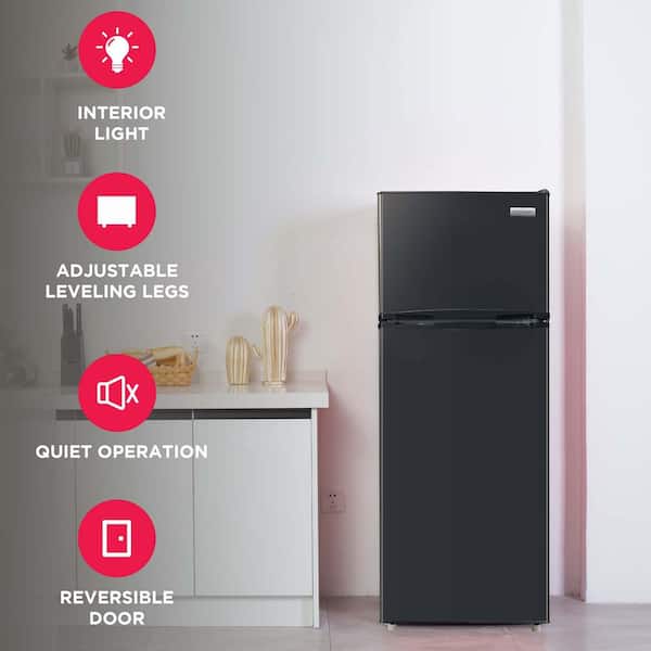 Frigidaire 21.5 in. 7.5 cu. ft. Top Freezer Refrigerator in Black