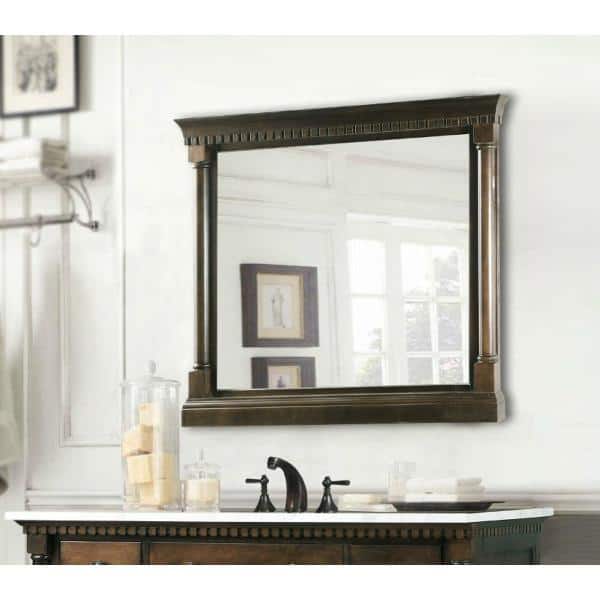 28 In W X 26 H Framed Rectangular, Antique Sink Vanity Mirror