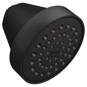 Align 1-Spray with 1.75 GPM 3.6 in. Single Wall Mount Fixed Shower Head in Matte Black