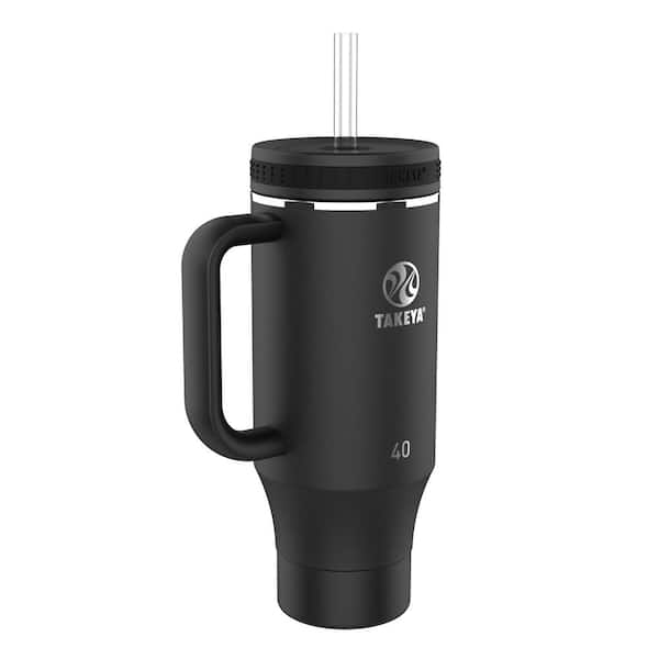 TEAMVV 40 oz Tumbler with Handle and Straw Stainless Steel Vacuum Insulated  Tumbler Tea or Iced Coff…See more TEAMVV 40 oz Tumbler with Handle and