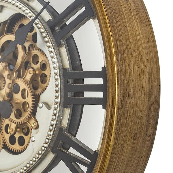 Yosemite Home Decor Gold Gear Clock 5140038 - The Home Depot