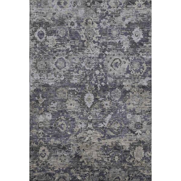 Mayfield Premium Machine Washable Abstract AMF2430 Purple 10 ft. x 14 ft. Area Rug