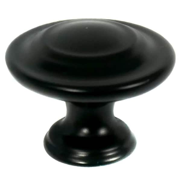 Laurey Nantucket 1-3/8 in. Matte Black Round Cabinet Knob