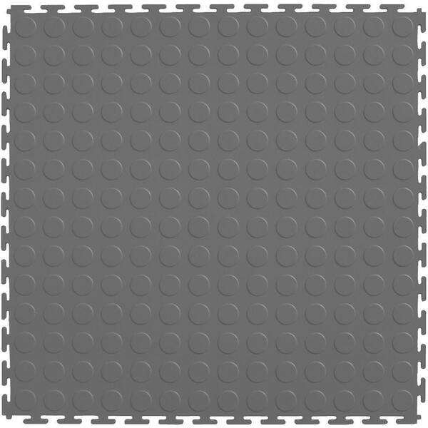 IT-tile Coin Lt Gray 20.5 in. x 20.5 in. Residential & Commercial Interlocking Multi-Purpose Floor, 8 coin ITtiles