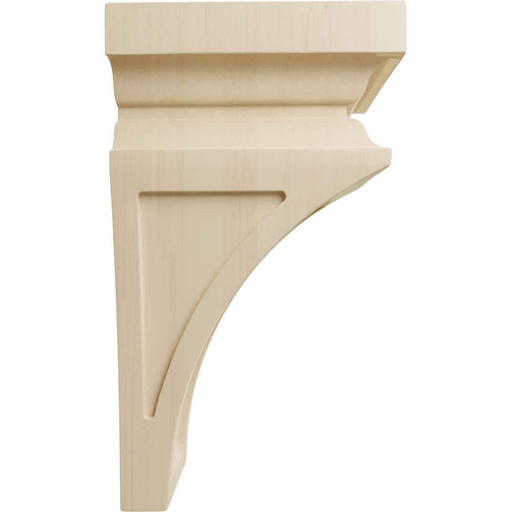 Medium Rubberwood Corbel in Natural Finish, 10" Height