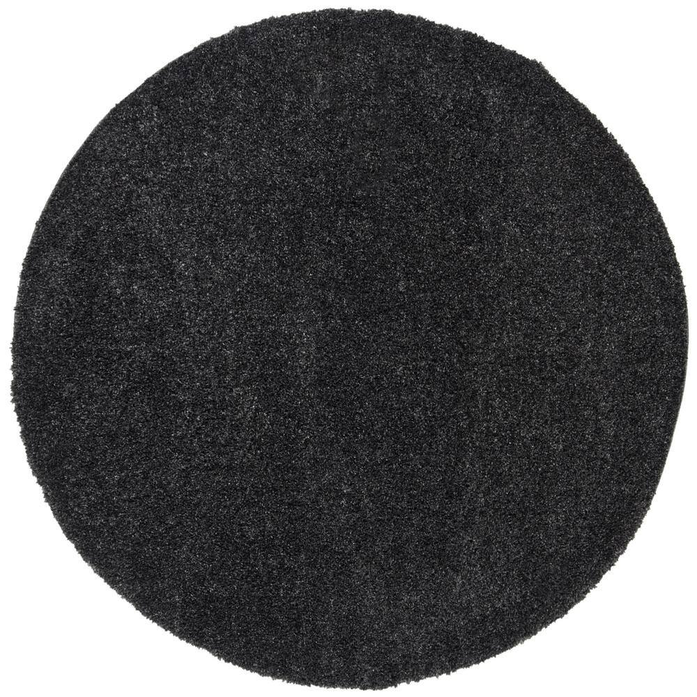 August Shag Charcoal 9 ft. x 9 ft. Round Solid Area Rug price history on PriceWatchPro