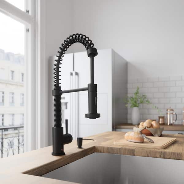10 oz. Kitchen Soap Dispenser in Matte Black