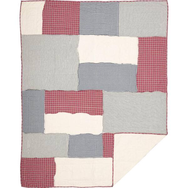 VHC BRANDS Hatteras Patch Red White Blue Americana Patchwork Twin