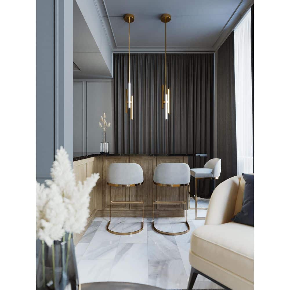 Indra Satin Brass Mini LED Pendant Light