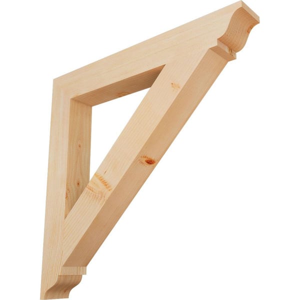 Ekena Millwork 3.5 in. x 30 in. x 30 in. Douglas Fir Traditional Smooth Bracket