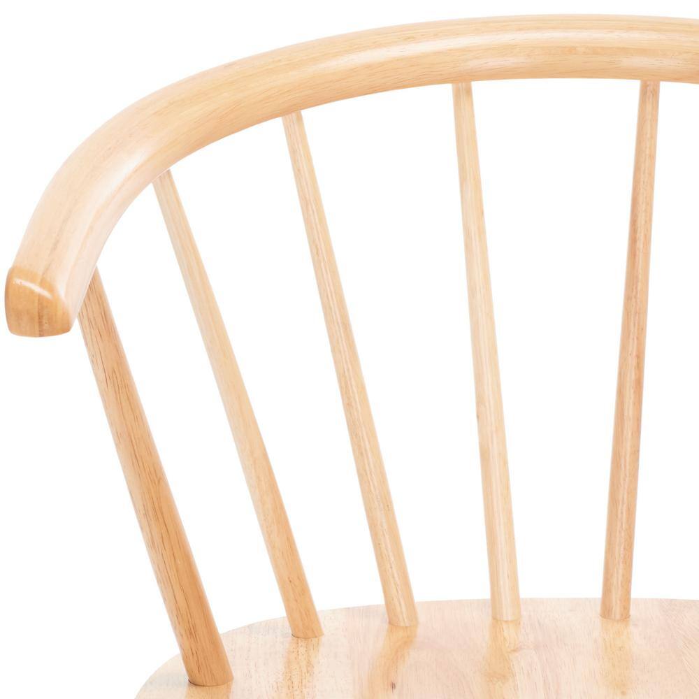 Natural Rubberwood Spindle Back Counter Stool Set