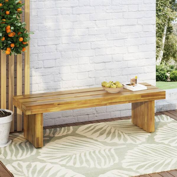 ペルフェクト Natural Acacia Wood 57 in. Outdoor Dining Chair, All-Weather