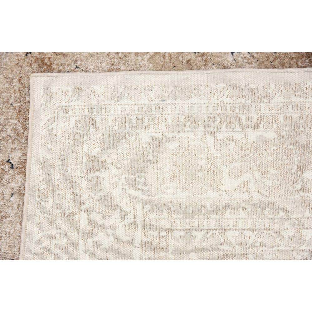 Eliza Collection Neutral Toned 5' x 8' Beige and Light Brown Area Rug